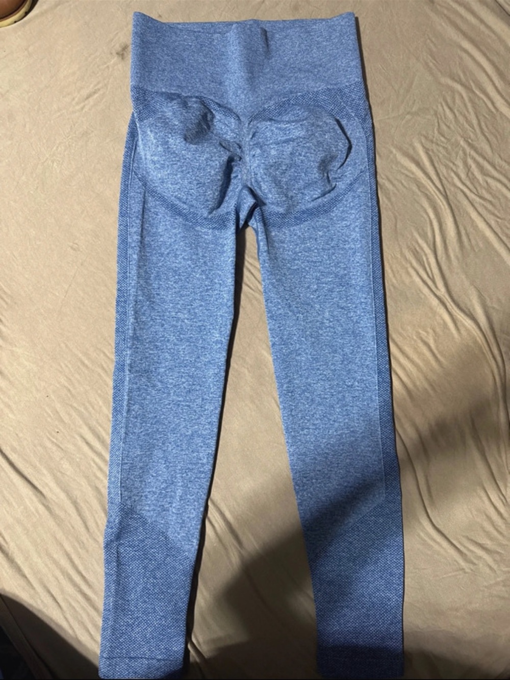 Kids Blue Seamless High-Waist Leggings
